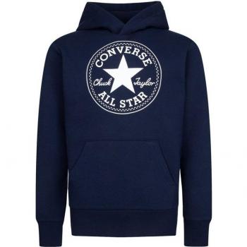Sudadera Converse Fleece Chuck Taylor Patch Core Pullover Navy NI, Sudadera Hoodie CONVERSE Azul Marino