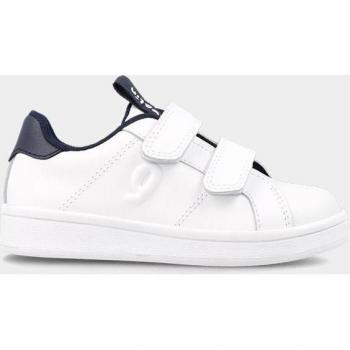 Garvalín - Zapatillas deportivas flexibles para niños con doble cierre adherente, color blanco