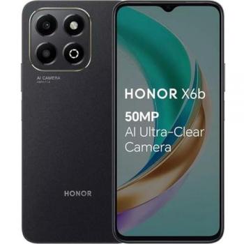 Smartphone Honor X6B 4GB RAM, 128GB Almacenamiento, Pantalla de 6.56, Dual SIM, Color Negro Medianoche