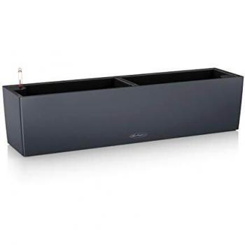 Lechuza 15683 - Kit completo maceta balconera, Gris pizarra, 79 x 19 x 19