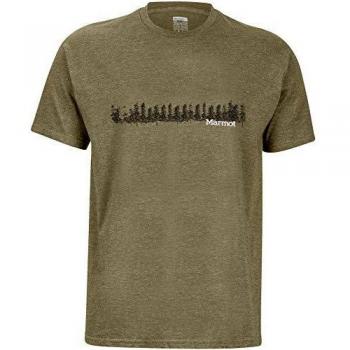 Marmot Forest - Camiseta para Hombre, Unzutreffend, Evergreen, Forest - Camiseta, Hombre, Color Verde Jaspeado, tamaño Extra-Large