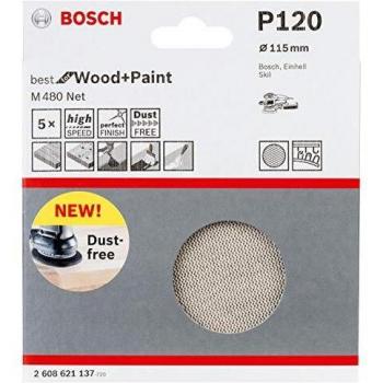 Hoja de lija 225mm G120 25uds. Bosch M480