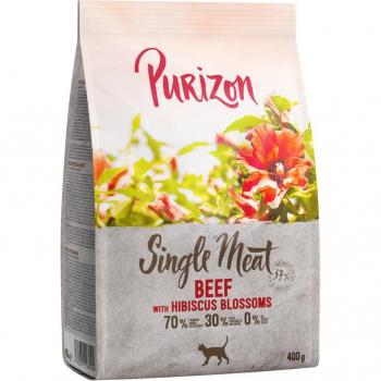 Purizon Single Meat Vaca con flor de hibisco - 400 g