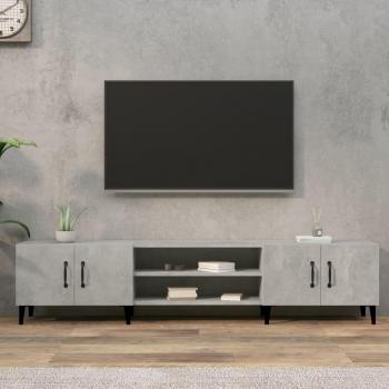 Mueble de TV madera contrachapada 180x31,5x40 cm gris hormigón