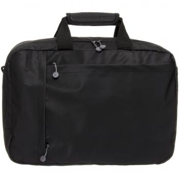 Lefrik - Mochila Weekend Convertible - 3 en 1: Mochila, Bolsa de Hombro o Maletín - Para la ciudad y Viajes Cortos - Tejido 100% Reciclado - Eco Friendly - 26 L - Color Black