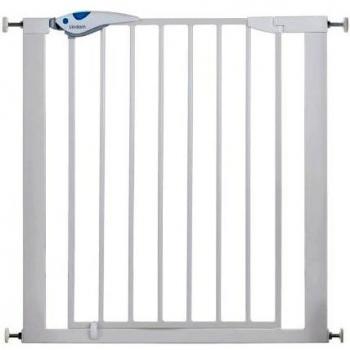 Lindam 051298 Deluxe - Barrera de Seguridad Easy Fit Plus, Color Blanco, Ajustable de 76 a 82 cm