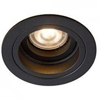 Foco Empotrable Redondo Ajustable Embed de Lucide en Color Negro, 1xGU10, 50W