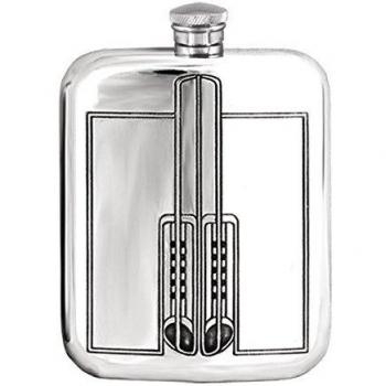 English Pewter Company Charles Rennie McIntosh 6 oz peltre petaca