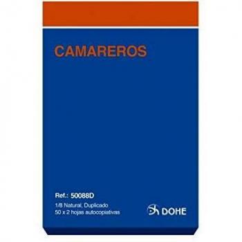 Dohe 50088D - Talonario de camareros octavo natural duplicado