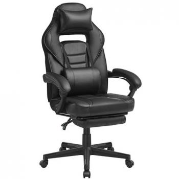 Silla Ergonómica de Oficina con Reposapiés Extensible, Respaldo Ajustable, Reposacabezas y Soporte Lumbar, Capacidad 150 kg, Disponible en Azul Cielo, Azul Pavo, Gris,