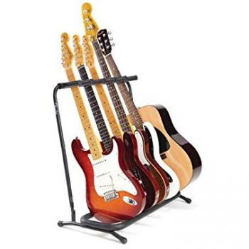 Fender Multi-Stand 5 for Electric Guitars and Basses - Adjustable Floor Stand for 5 Instruments