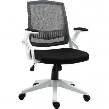 Vinsetto Silla de Oficina Ergonómica con Reposabrazos Abatibles