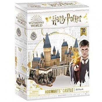 World Brands- Harry Potter-Castillo de Hogwarts Puzzles 3D, Kit de Construcción, Multicolor
