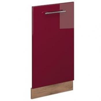 Panel Frontal para Lavavajillas Fame-Line, Rojo Burdeos Alto Brillo, 45 cm sin Encimera