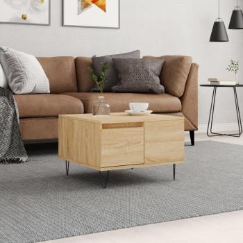 Mesa de centro Sonoma 55x55x36,5 cm madera contrachapada roble marrón multicapa