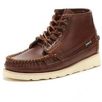 Sebago Seneca Mid Leather Lace-Up Loafers for Men - Brown Size 10.5 US