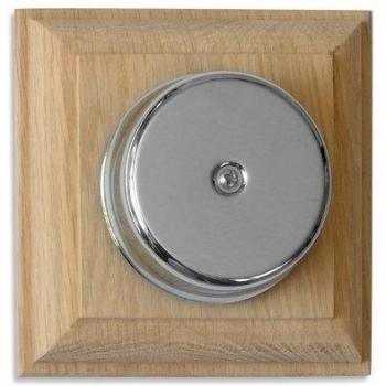 Alto The Underdome Cromo Timbre Puerta Cable en sin Barniz Pedestal Roble Natural