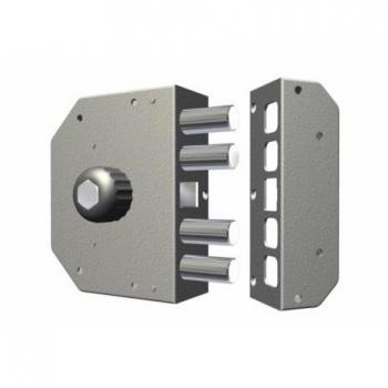 Cerradura de Seguridad CR 3050 Cromo Izquierda Sobreponer 130x164x32mm Entrada 60mm