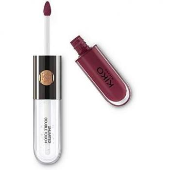 KIKO Milano Unlimited Double Touch 121 | Barra de labios líquida en 2 pasos, acabado luminoso. Hasta 12 horas de duración. Base de color no-transfer