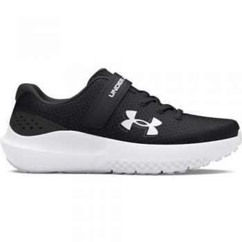 Zapatillas de running Under Armour BPS Surge 4 AC para niños, ligeras, color negro/gris antracita/blanco, talla 28.5