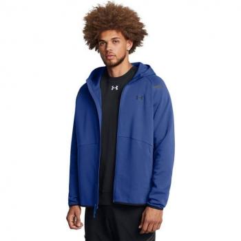 Under Armour Unstoppable Fleece Full Zip Sweatshirt for Men - Gray/Blue, Size XL