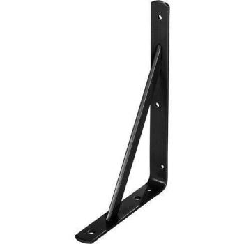 Palomilla Wolfpack Con Refuerzo Negra 300x200 mm.
