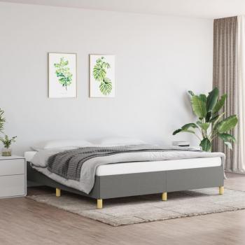 Cama solar sin colchón gris oscuro 160x200 cm Tejido Vidaxl - Estructura de cama de tela gris oscuro 160x200 cm Gris