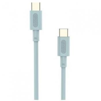 Cable USB-C a USB-C 3A 18W 1m Turquesa