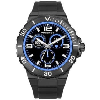 Reloj Viceroy Smart Pro Hombre 41163-10 - Smartwatch de Acero IP Gris y Correa de Silicona Negra, Compatible con Android e iOS, Funciones Avanzadas de Salud y Deportes
