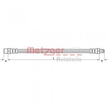 Metzger 4110754 Tubo flexible de frenos