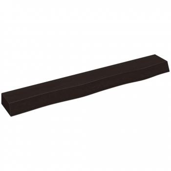 Estante de pared de madera de roble macizo tratado gris oscuro 80x10x6 cm