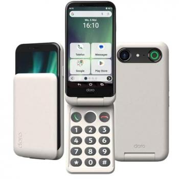 Smartphone Doro Aurora A20 4G Dual SIM 4GB RAM 64GB Almacenamiento Pantalla 4.5 Cámara 13 MP Blanco