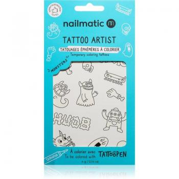 Nailmatic Tattoo Artist Temporary Monster Tattoos for Kids 3+ (9x16.3 cm)