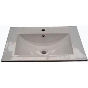 Arkitmobel Venus - Lavabo cerámico, 60 x 45 x 16 cm, color blanco