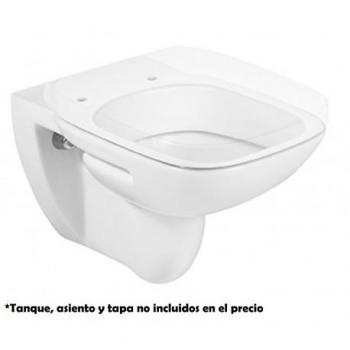 Taza de inodoro suspendida DEBBA - ROCA, salida horizontal, color blanco, no incluye tapa, asiento ni tanque
