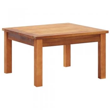 Mesa de jardín de madera maciza de acacia 60x60x36 cm Marrón