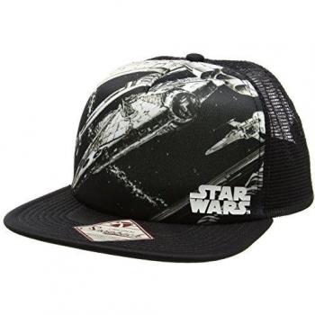 Star Wars Millennium Falcon Trucker Gorra de béisbol, Negro, Talla Única Unisex Adulto