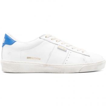 Golden Goose Men's Blue Distressed Leather Matchstar Sneakers Size 8 US