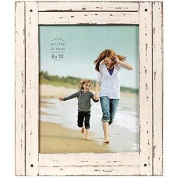 Prinz Homestead Distressed Wood Frame, 8 by 10-Inch, White