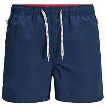 Jack & Jones JJIARUBA Swimshorts AKM Zip Baador para Hombre, Azul Medieval, S