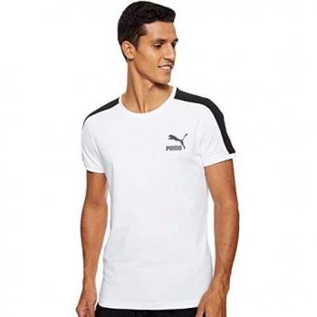 PUMA Iconic T7 Slim tee Camiseta, Hombre, White, M