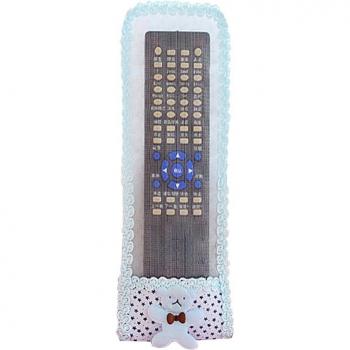 Funda Protectora de Tela de Encaje Artesanal con Cubierta Antipolvo en 3 Colores para Control Remoto de TV y Aire Acondicionado