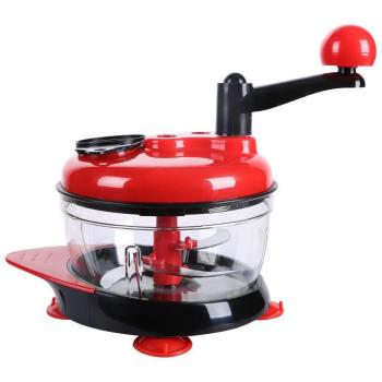 yugee® picadora manual con 4 cuchillas de acero inoxidable para cortar carne frutas verduras ingrédients pequeño batidora multifunción de mano 4 velocidades de funcionamiento 2L mezclador sin BPA