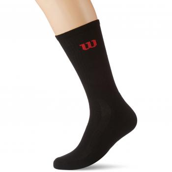 Wilson M Crew Calcetines de Tenis, Hombre, Negro