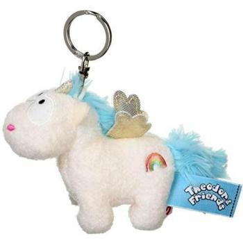 NICI - Theodor & Friends, Unicornio Rainbow Flair, Llavero, 10 cm