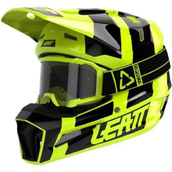 Kit Casco de Moto Cross Leatt 3.5 V24 Citrus con Gafas y Tecnología 360° Turbina