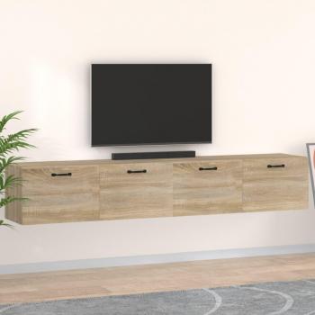 Armarios pared 2 uds contrachapada roble Sonoma 100x36,5x35 cm