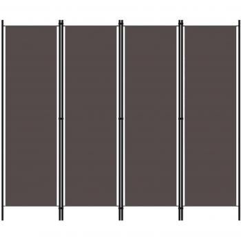 4-Panel Room Divider Anthracite 200x180 cm