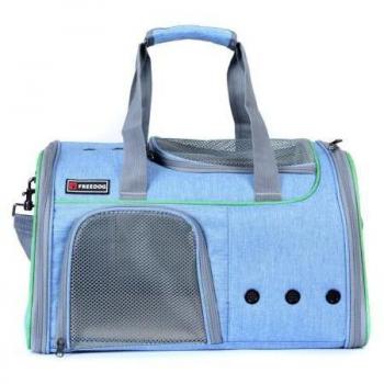 Transportín de Tela Freedog Aspen Azul Cielo 45X28X28 cm