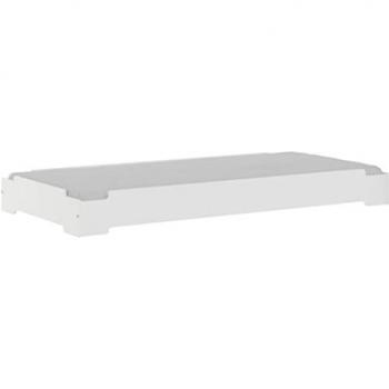 Cama apilable blanca efecto madera 90x190 cm